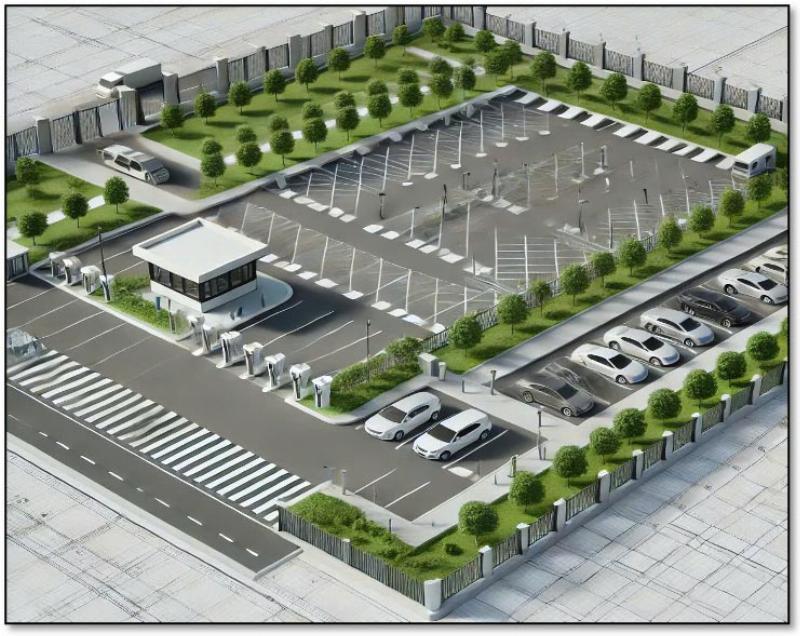 Hình ảnh toàn cảnh hoặc góc nhìn đẹp về cảnh quan nội khu của chung cư Việt Đức Complex, bao gồm cây xanh, đường dạo bộ, tiểu cảnh, thể hiện không gian sống trong lành và thẩm mỹ.